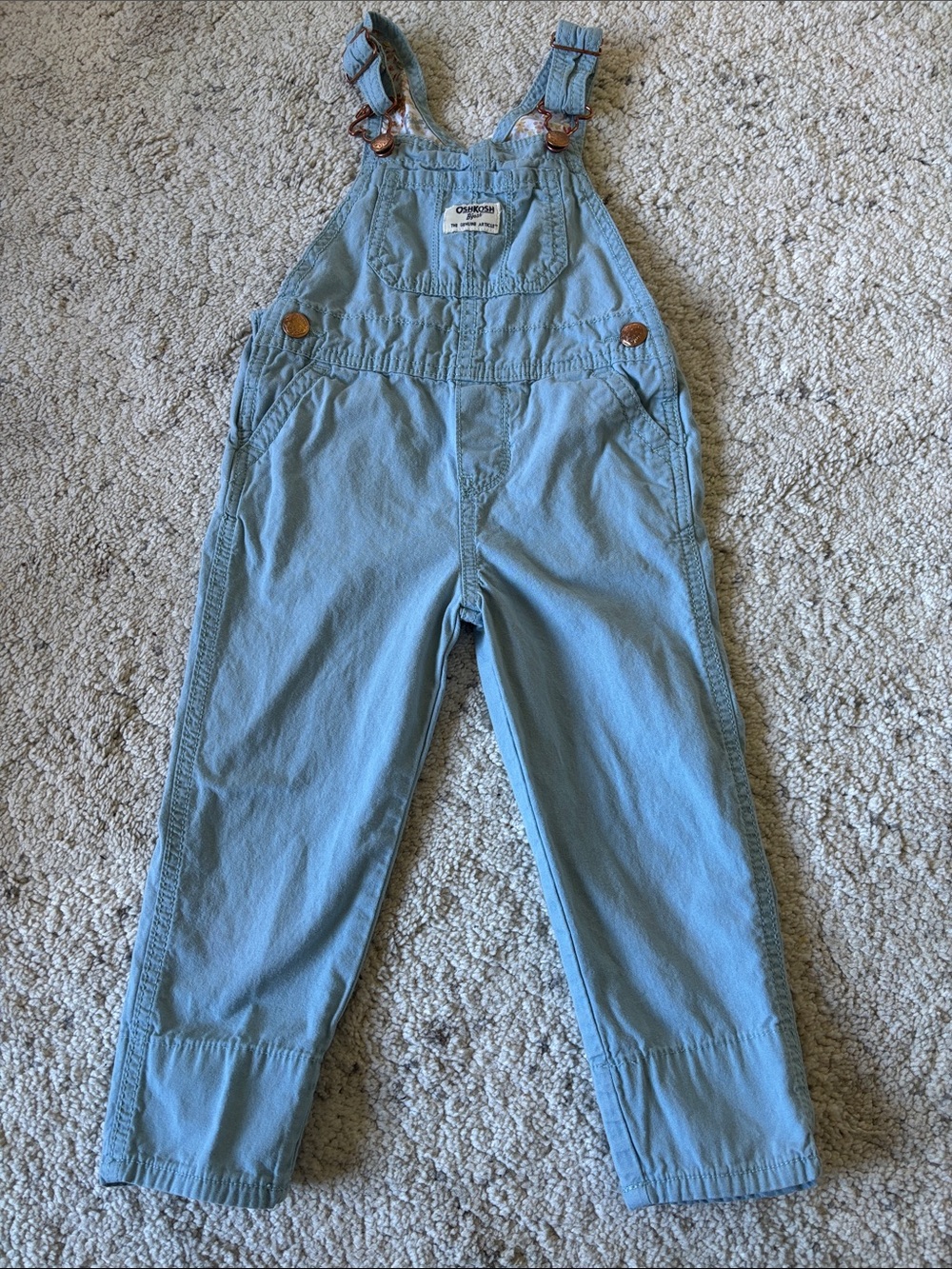 OshKosh B'gosh Light Blue Denim Girls Overalls Size 3T